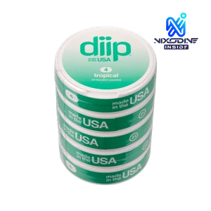 5 pack of 4 Tropical DIIP Reset Nixodine Pouches for Wholesale
