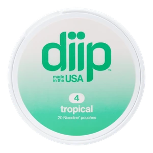 4 Tropical DIIP Reset Nixodine Pouches for Wholesale