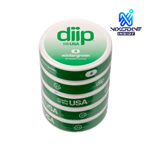 5 pack of 8 Wintergreen DIIP Reset Nixodine Pouches for Wholesale