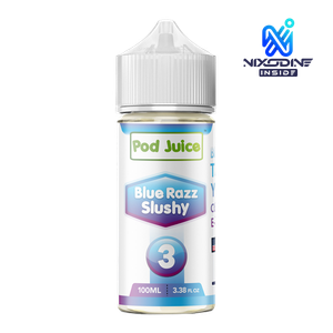 Blue Razz Slushy POD JUICE Nixodine 100ml 3 for Wholesale