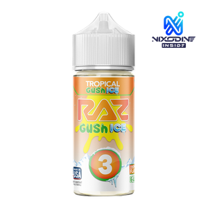 Tropical Gush Ice RAZ X POD JUICE  Nixodine 100ml GUSH ICE 3 for Wholesale