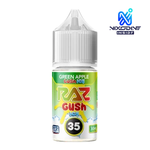 Green Apple Gush Ice Nixodine 30ml RAZ X POD JUICE 35 for Wholesale