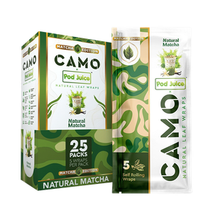 Natural Yuzu CAMO X POD JUICE Tea Wraps 25 Pack for Wholesale