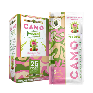 Strawberry Yuzu CAMO X POD JUICE Tea Wraps 25 Pack for Wholesale