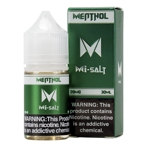 Menthol Mi-Salt is an icy menthol flavored vape juice, blended with nicotine salts