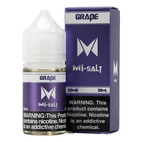 Grape Mi-Salt is a fruity flavored vape juice, blended with nicotine salts