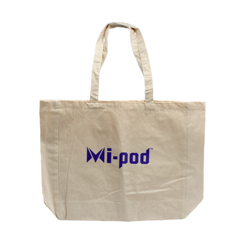 A carrying tote for your everyday needs, made with the Mipod logo