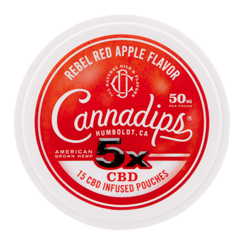 Red Apple CANNADIPS 5X CBD Pouches for Wholesale