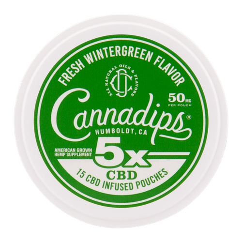 Wintergreen CANNADIPS 5X CBD Pouches for Wholesale