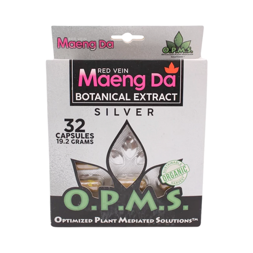 Red Vein Maeng Da OPMS Silver Blister Capsules