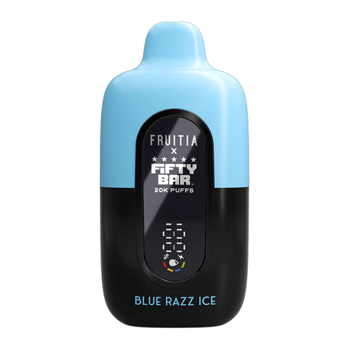 Blue Razz Ice FRUITIA X Fifty Bar 20K for Wholesale