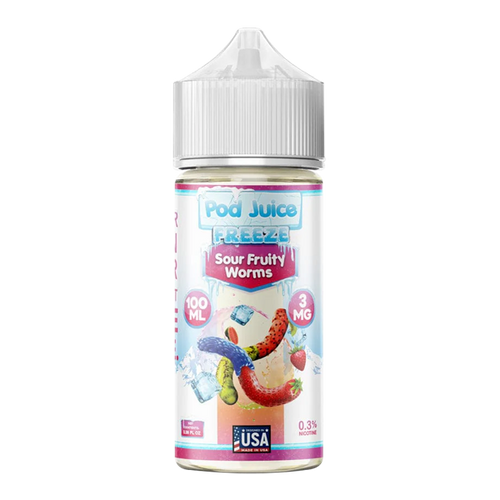 Sour Fruity Worms Freeze POD JUICE 100ml for Wholesale