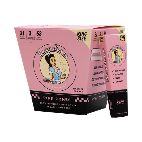 BLAZY SUSAN Pink Pre-Rolled Cones - King Size 3ct