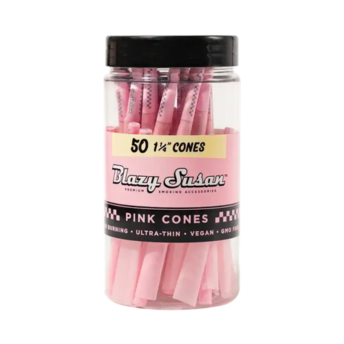 BLAZY SUSAN Pink Pre-Rolled Cones - 1 /1/4 Size 50ct Jar