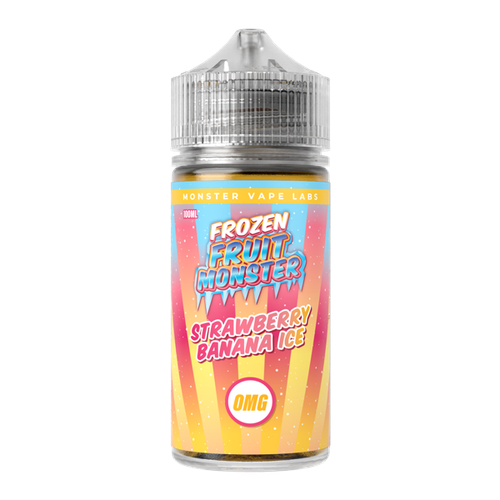 Strawberry Banana Ice MONSTER LABS Frozen Fruit Monster ZERO Nicotine 100ml for Wholesale
