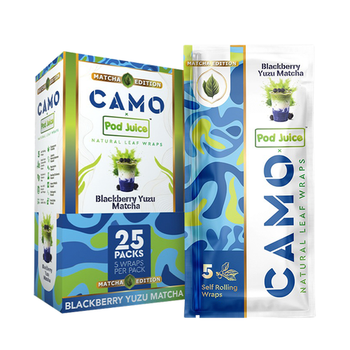 Blackberry Yuzu CAMO X POD JUICE Tea Wraps 25 Pack for Wholesale