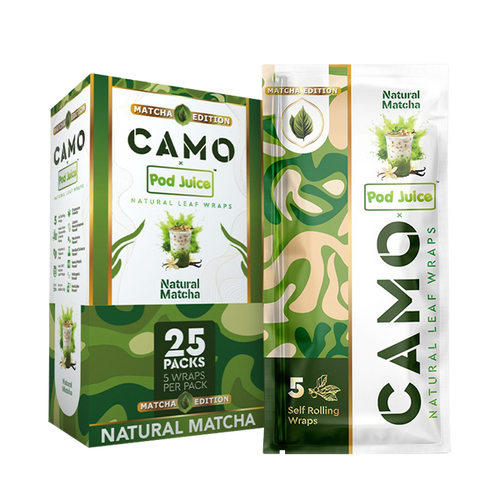 Natural Yuzu CAMO X POD JUICE Tea Wraps 25 Pack for Wholesale