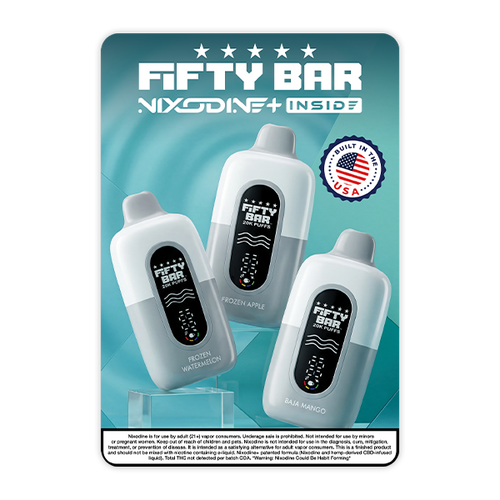 FIFTY BAR 20K Nixodine + CBD Window Sticker