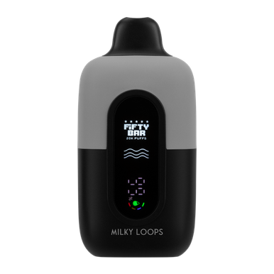 milky loops vape juice Fifty Bar 20K Long-Lasting Vape Flavor:Rainbow Mix voopoo drag battery cover