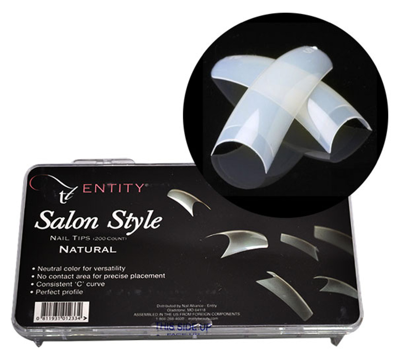 Entity Salon Style Nail Tips - Natural - 200ct
