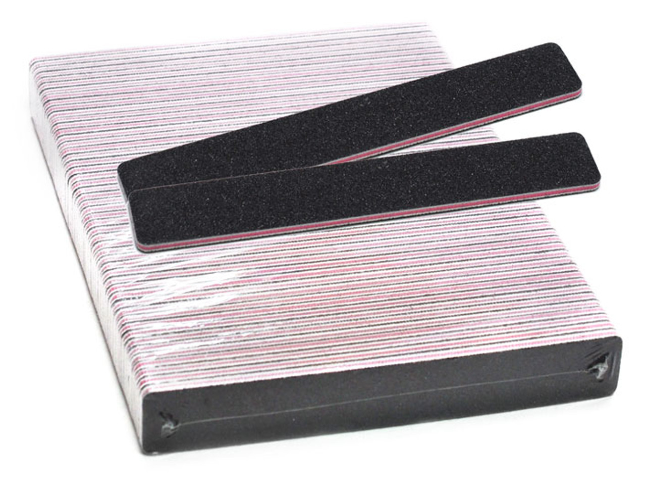 Sankyo Nail File - Black Washable Cushion Jumbo/PInk Center - 50/pack