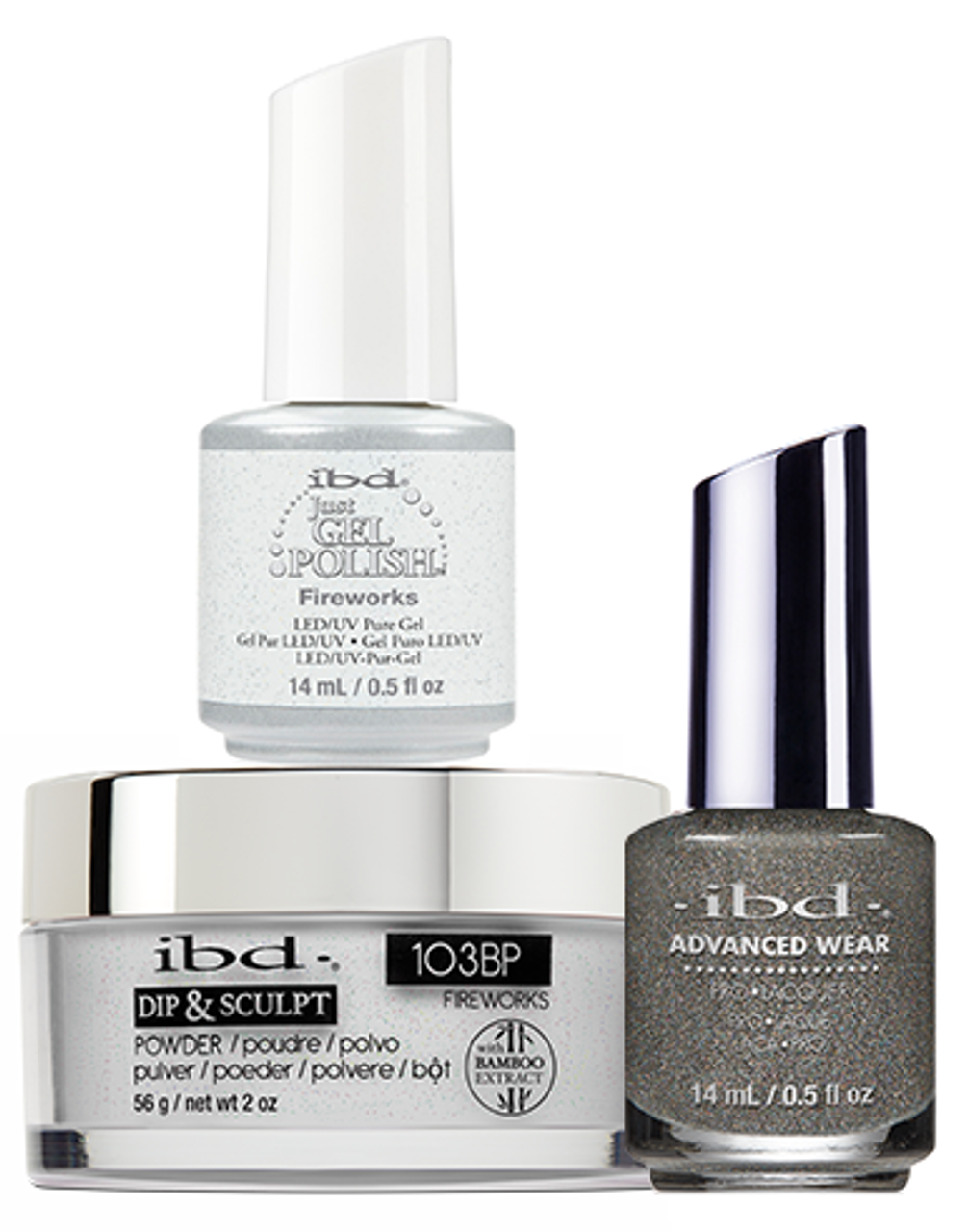 ibd Gel & Dip & Lacquer Trio Set Fireworks