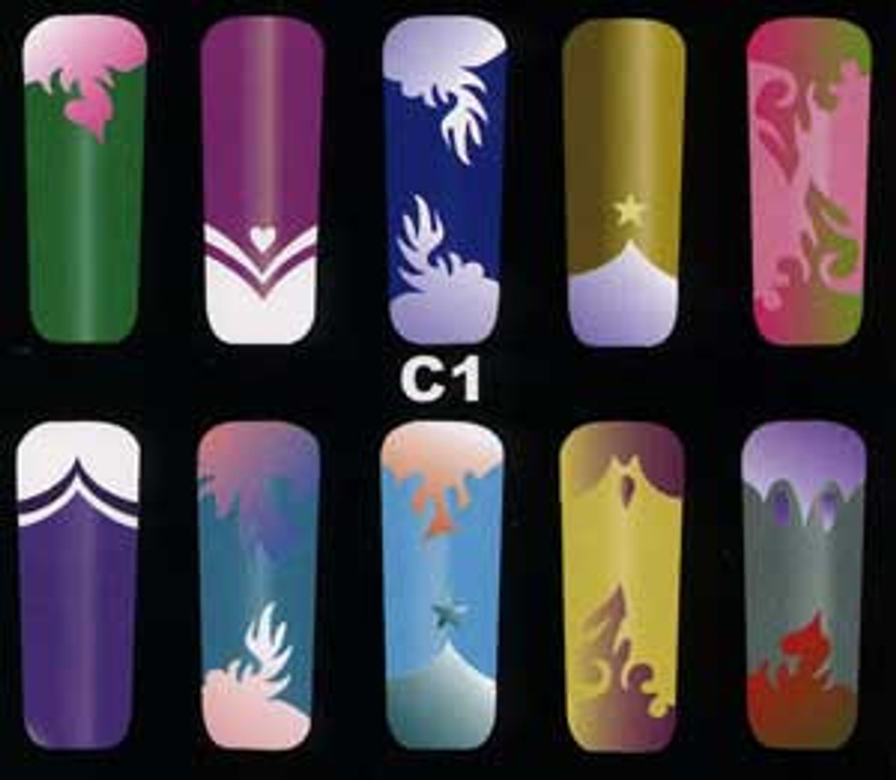 Airbrush Nail Stencil - Random Styles