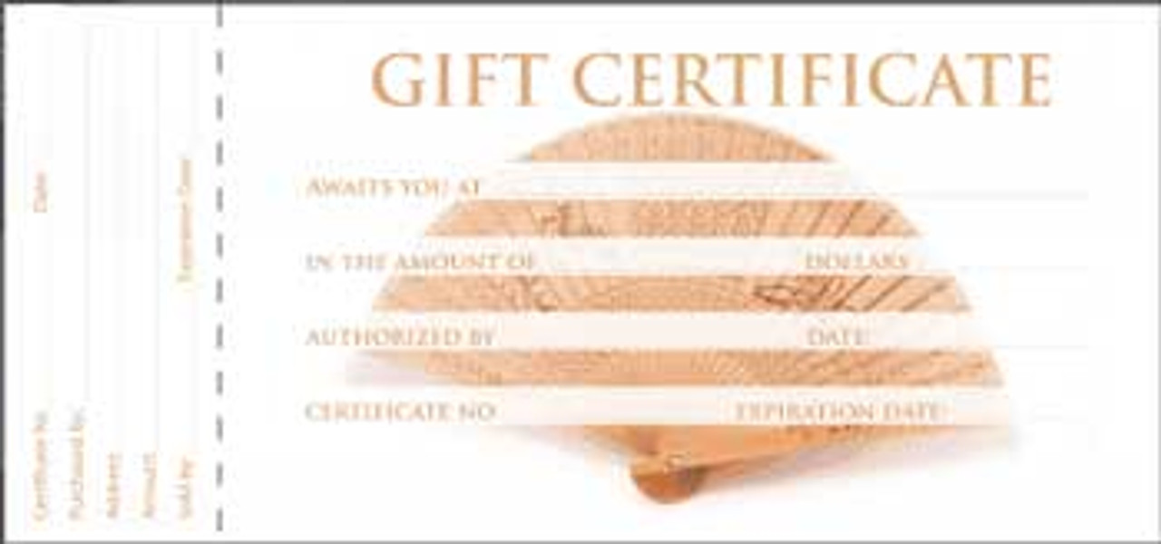 Gift Certificate - 50ct / Design FAN (GC101)