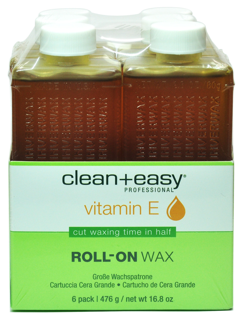Clean + Easy Large Vitamin E Wax Refill - 6pk