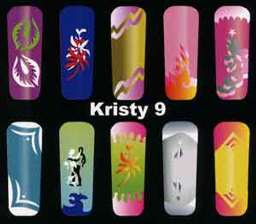 Kristy Airbrush Stencil - 9
