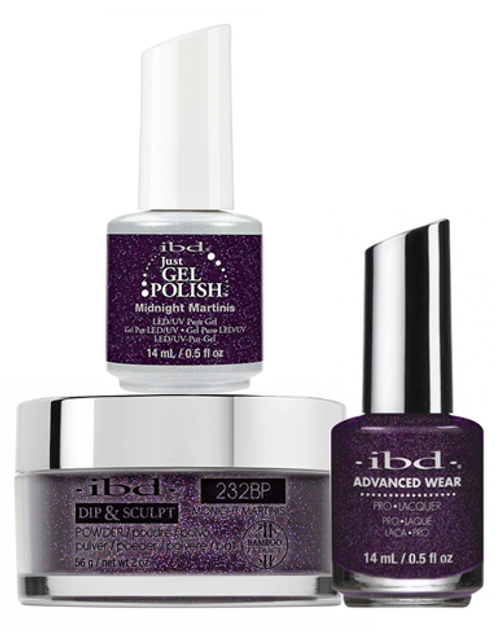 ibd Gel & Dip & Lacquer Trio Set Midnight Martinis