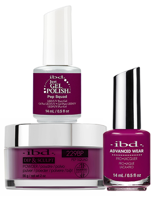 ibd Gel & Dip & Lacquer Trio Set Pep Squad