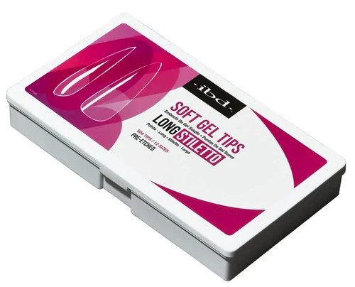 ibd Clear Soft Gel Tips - Long Stiletto - 504 CT