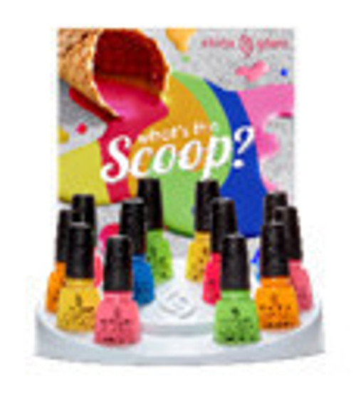 China Glaze Nail Polish Summer 2023  What's the Scoop? Collection - 12 PC Display