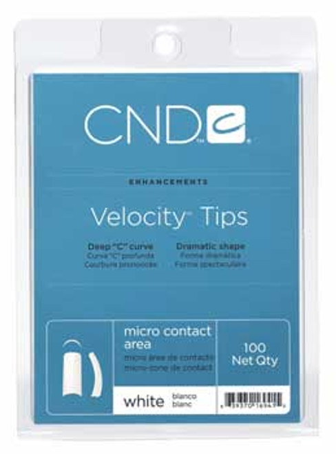 CND Velocity Tips/ WHITE - 100ct (Formerly Radical French)