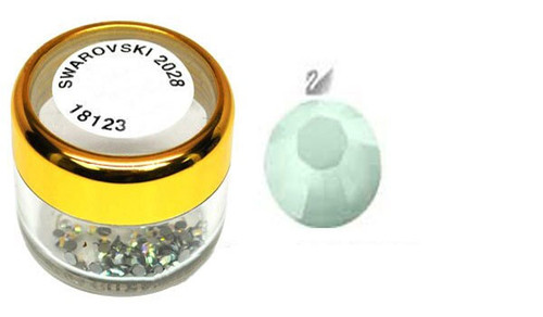 Swarovski 2028 Xilion Hotfix Flat Back SS5 Mint Alabaster - 100 pcs