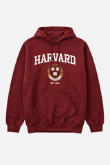 Shop the Harvard University maroon hoodie featuring the iconic crest and Est. 1636. Soft fleece, unisex fit, and classic collegiate style.