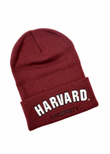 Harvard winter hat, Harvard Beanie, Harvard cuffed beanie