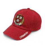 Harvard youth maroon cap with embroidered crest and crimson lettering on the brim.