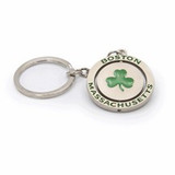 BOSTON SHAMROCK SPINNER KEY CHAIN