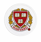 Harvard University Veritas shield embroidered crest patch with laurel wreath.