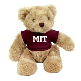 Chelsea Teddy Bear Co MIT Honey Bear 7-inch plush teddy bear wearing a maroon MIT shirt
