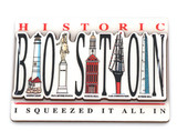 3D Historic Boston magnet showcasing iconic landmarks like Paul Revere, Faneuil Hall, USS Constitution, and Bunker Hill. A perfect Boston souvenir or gift.