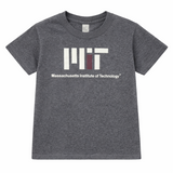MIT binary logo Gildan t shirt in dark heather featuring a classic screen-printed design.