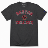 Champion Boston College Eagles charcoal unisex T-shirt with Boston College lettering and BC Eagles logo