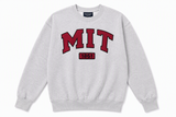 MIT 1861 Nantucket fleece crewneck sweatshirt in ash grey with maroon varsity lettering. Soft, warm unisex Nantucket fleece- perfect for MIT students, alumni, and fans.