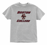 Boston College BC Kids t-shirt in sport grey with maroon eagle logo.