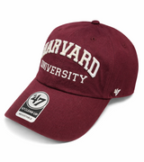 Harvard University Maroon '47 Clean Up adjustable baseball hat with embroidered lettering.