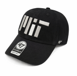 MIT black '47 Clean Up adjustable hat with grey embroidered MIT logo.