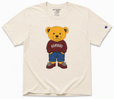 Comfort Wash Harvard Bear T-Shirt - Vintage Cream Collegiate Graphic Tee
